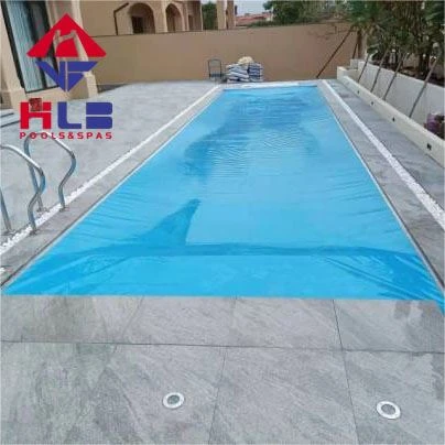PVC Automatic Safety Pool Cover With Track For Long Life Service PVC Automatic Safety Pool Cover With Track For Long Life Service